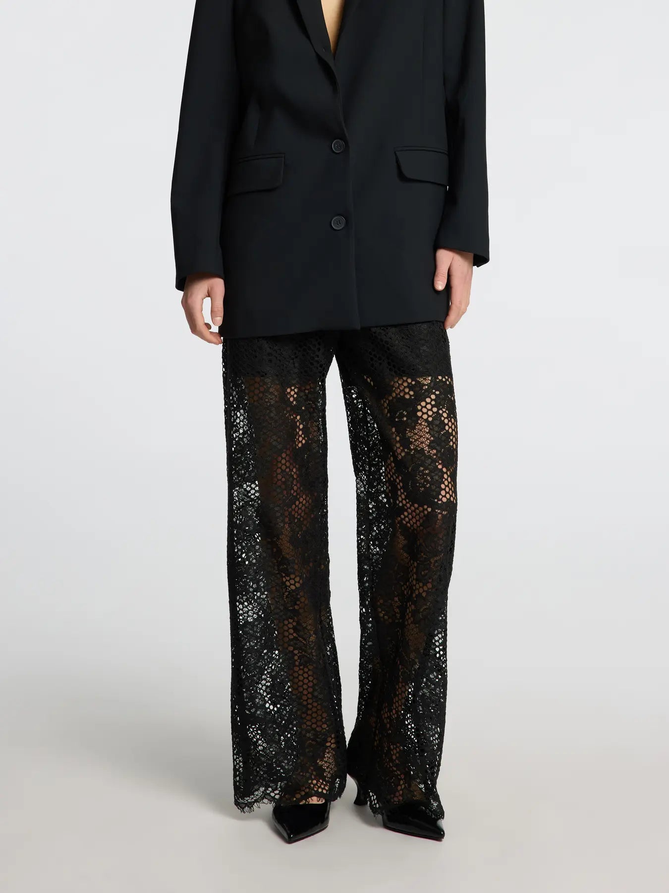 Milly HW straight pants Black