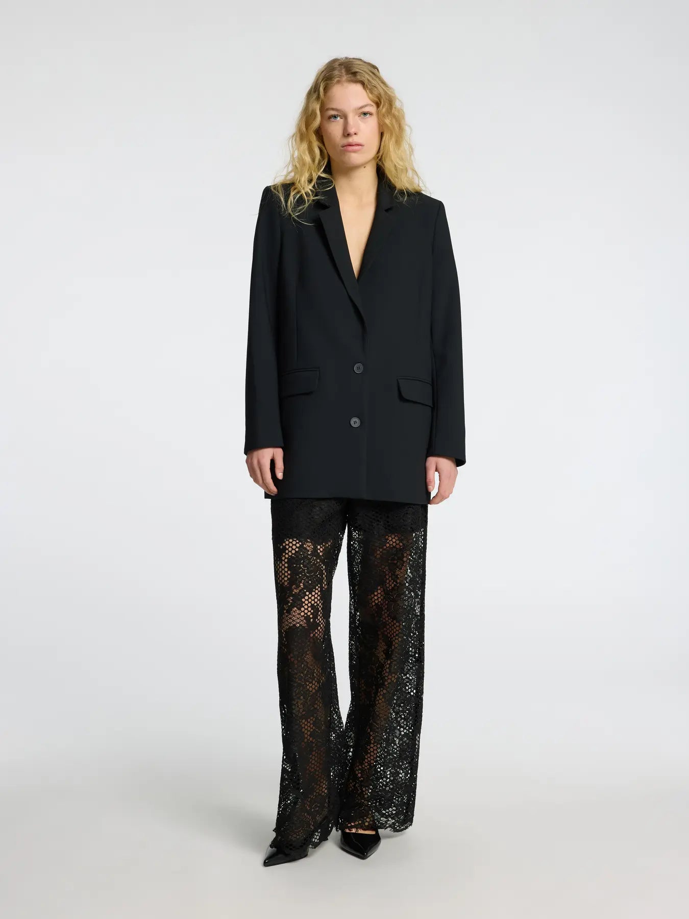 Milly HW straight pants Black
