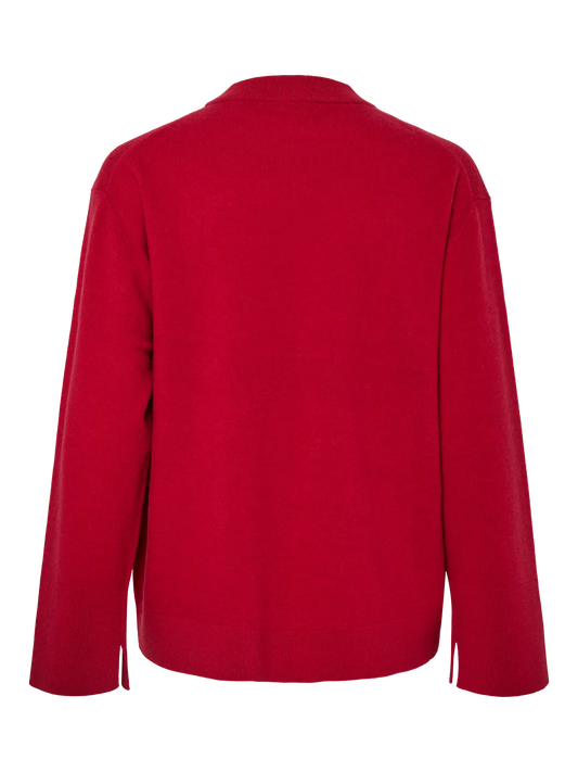 Emilie o-neck knit pullover Jester red