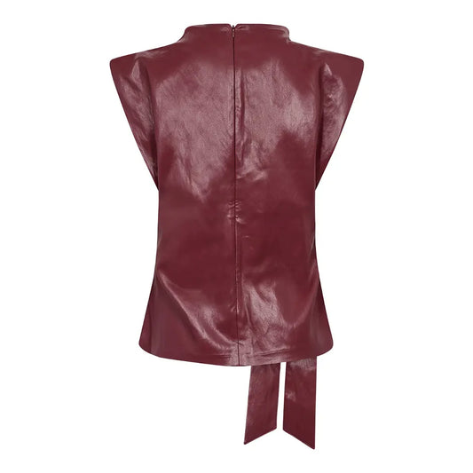 Gitt pleat top Berry red