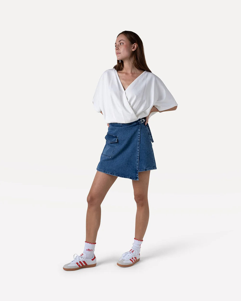 Gwen Denim Skort Blue Denim