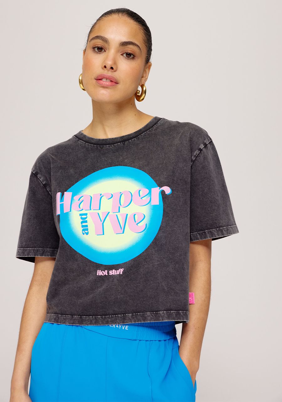 Hotstuff SS cropped T-shirt Off-black