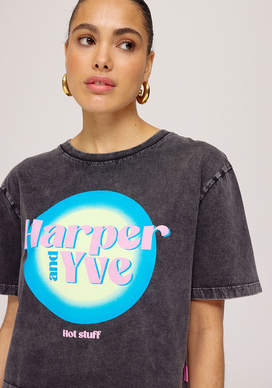 Hotstuff SS cropped T-shirt Off-black