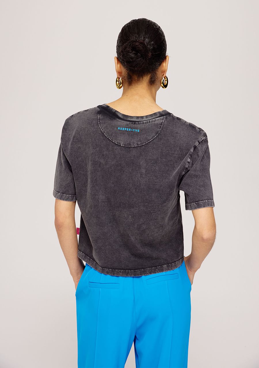 Hotstuff SS cropped T-shirt Off-black