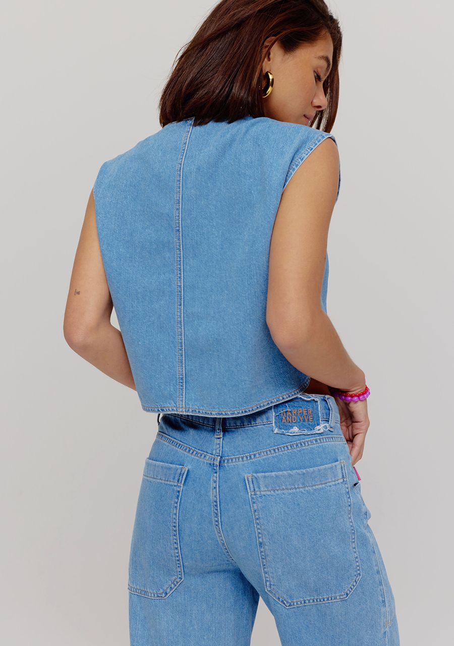 Gilly Gilet Mid blue