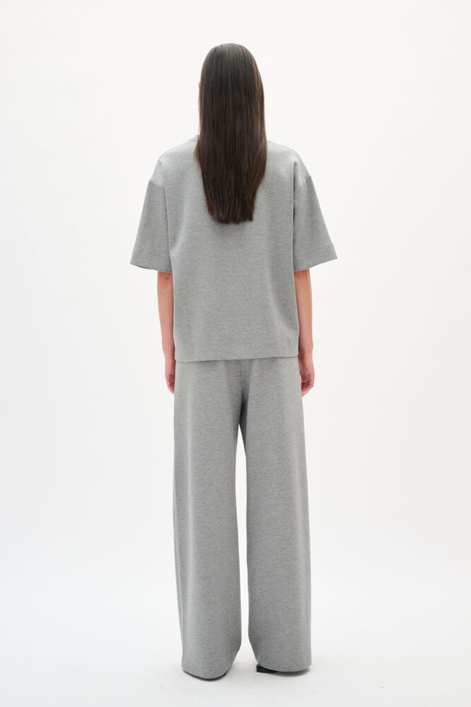 Pannie oversize T-shirt melange Dark grey melange