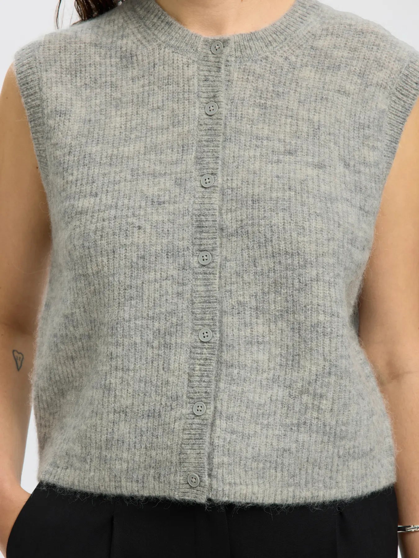 Lulu SL vest Light Grey Melange