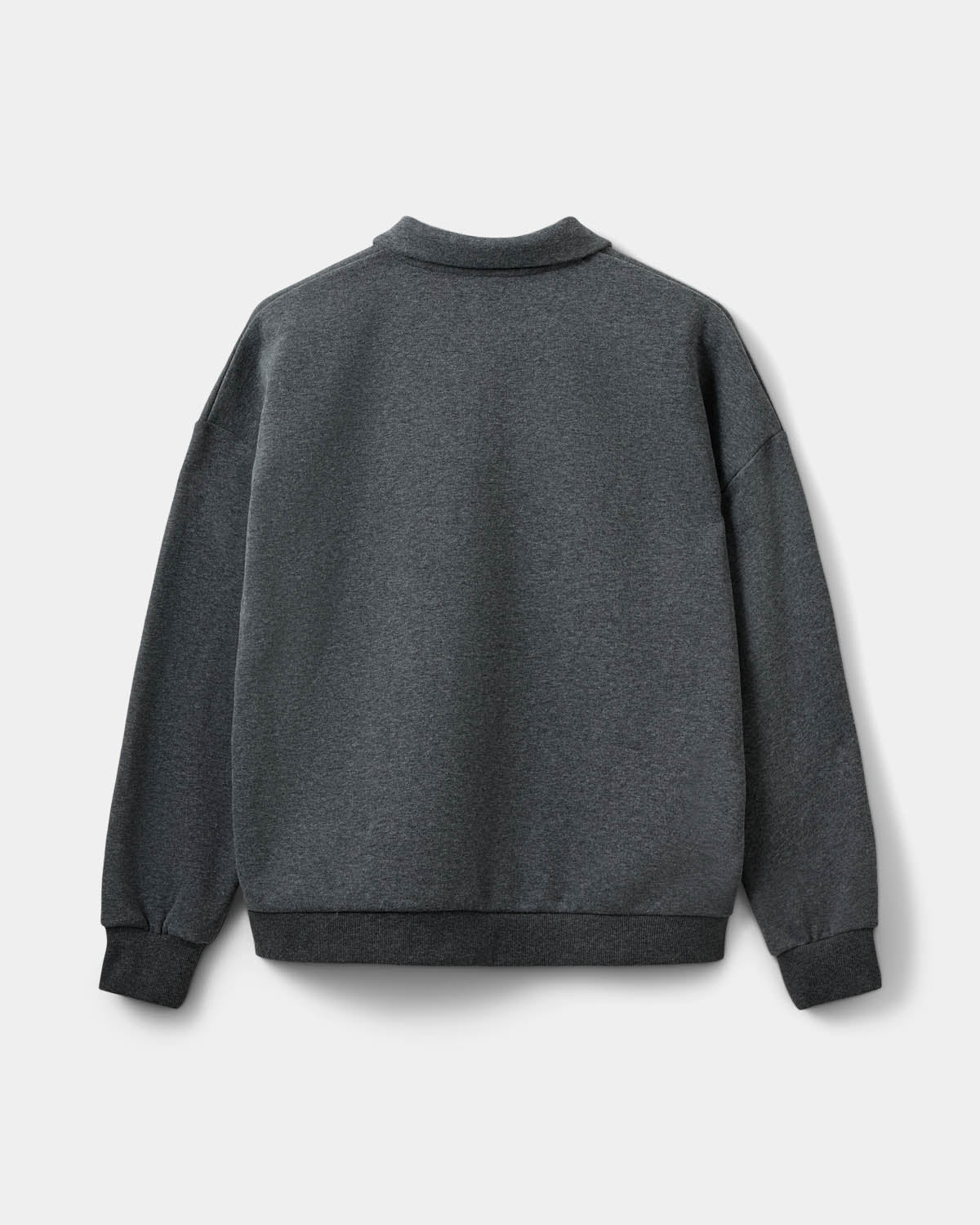 Lume polo sweatshirt Dark grey melange