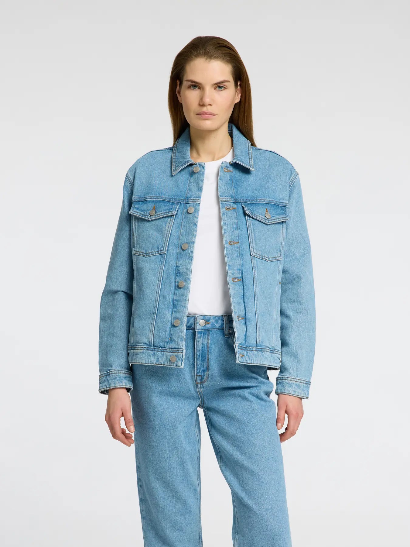 Alice LS light blue denim jacket Light blue denim