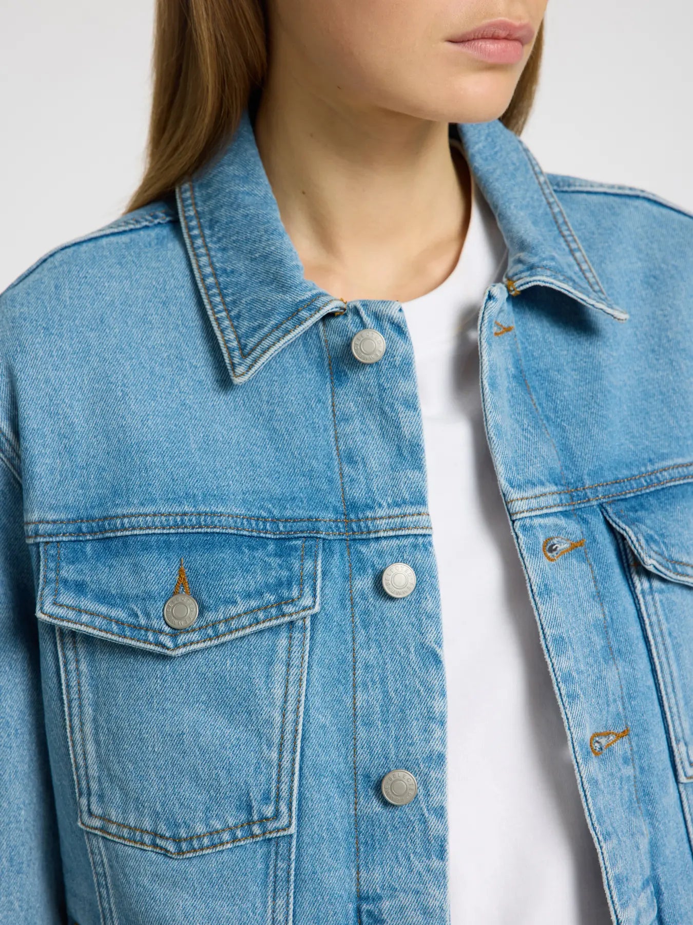 Alice LS light blue denim jacket Light blue denim