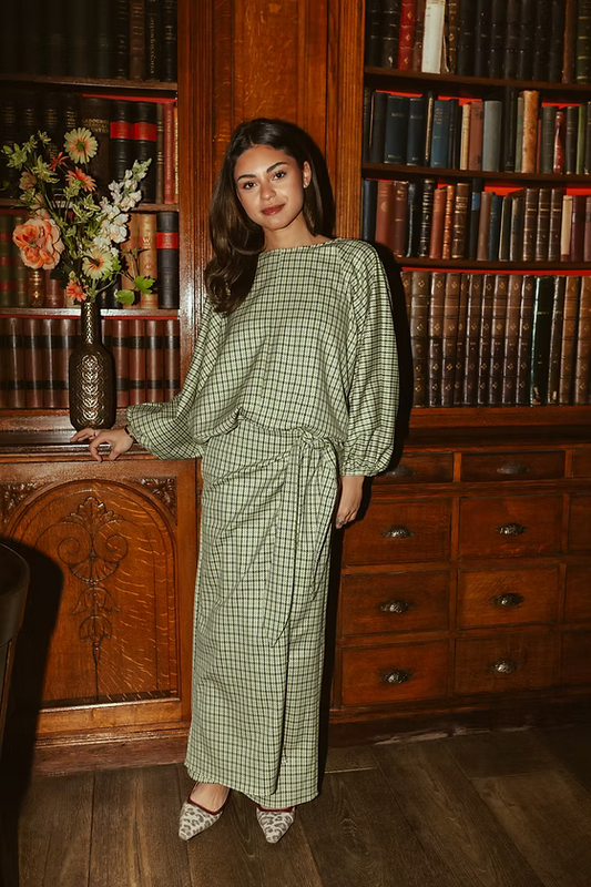 Blouse Zoë check Green