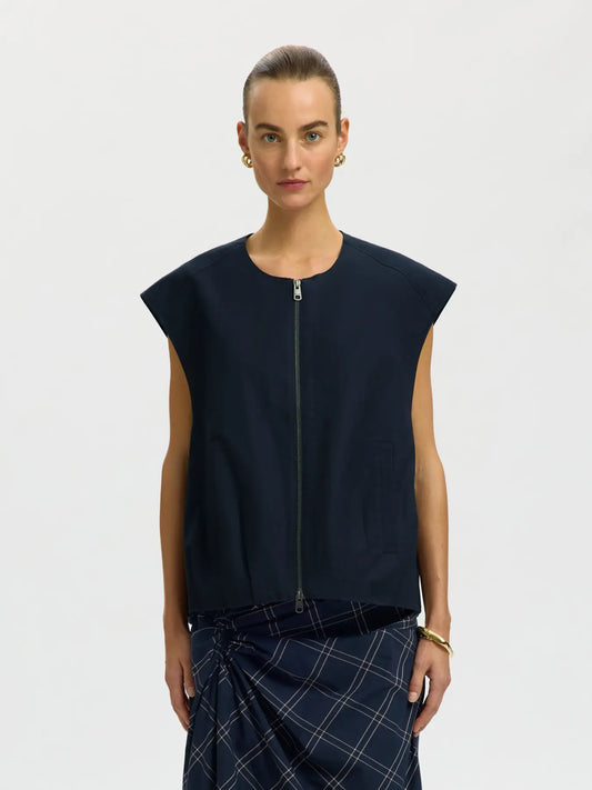 Kylie vest Dark Sapphire