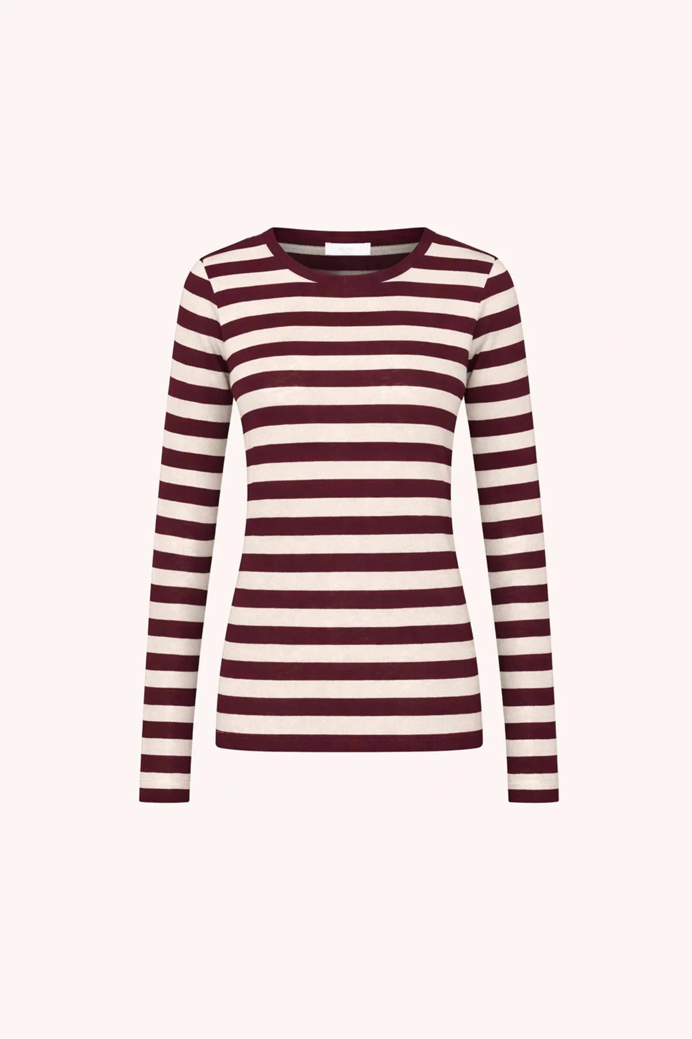 Basic Stripe Top Burgundy