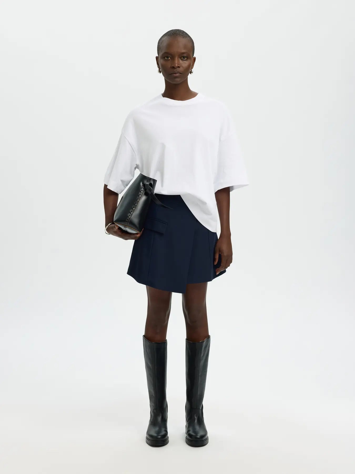 Tora HW short asymetric skirt Dark Sapphire