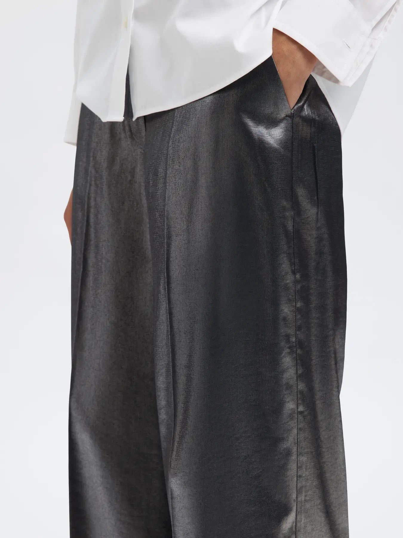 Margot MW wide pants Metallic