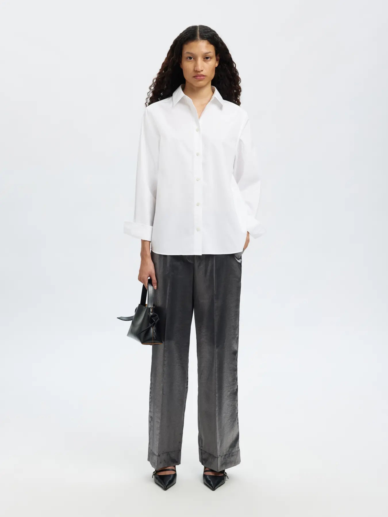 Margot MW wide pants Metallic