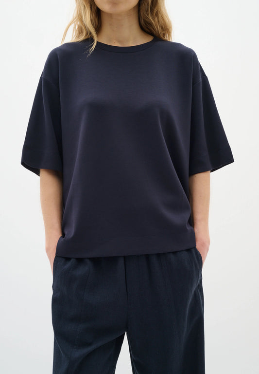 Pannie oversize T-shirt melange Marine blue