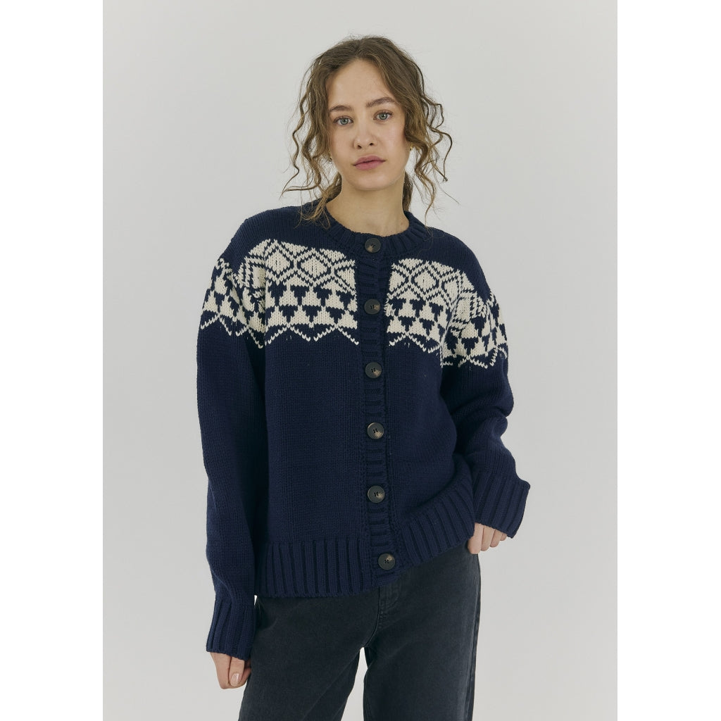 Fair knit cardigan Navy
