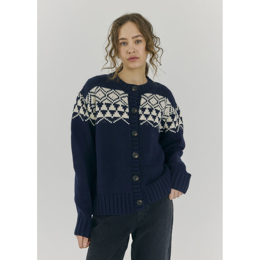 Fair knit cardigan Navy