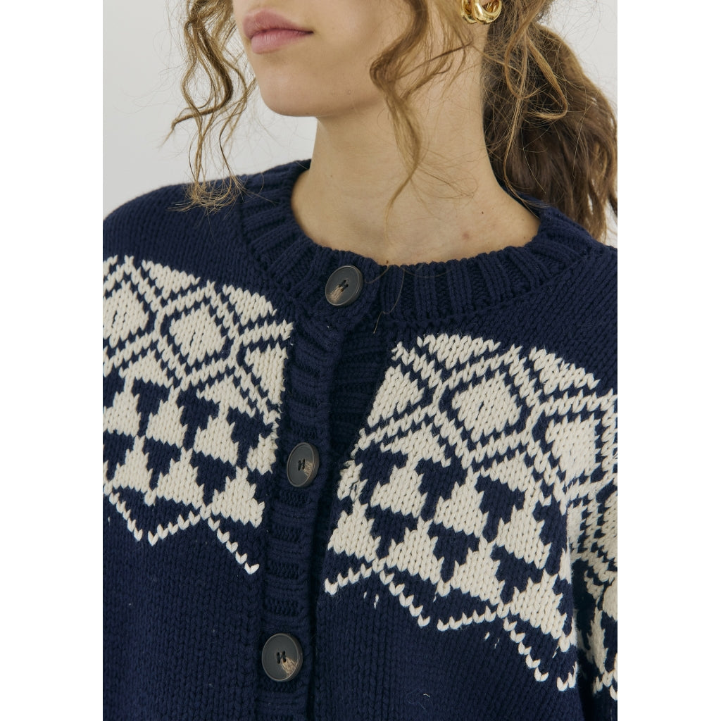 Fair knit cardigan Navy