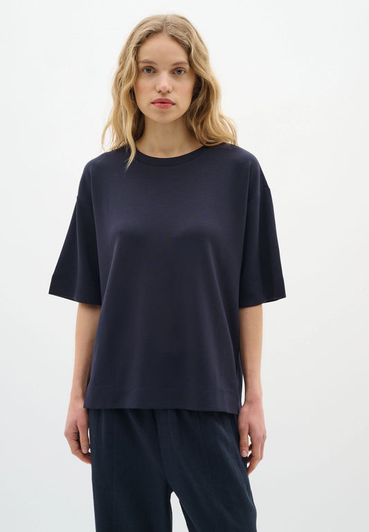 Pannie oversize T-shirt melange Marine blue