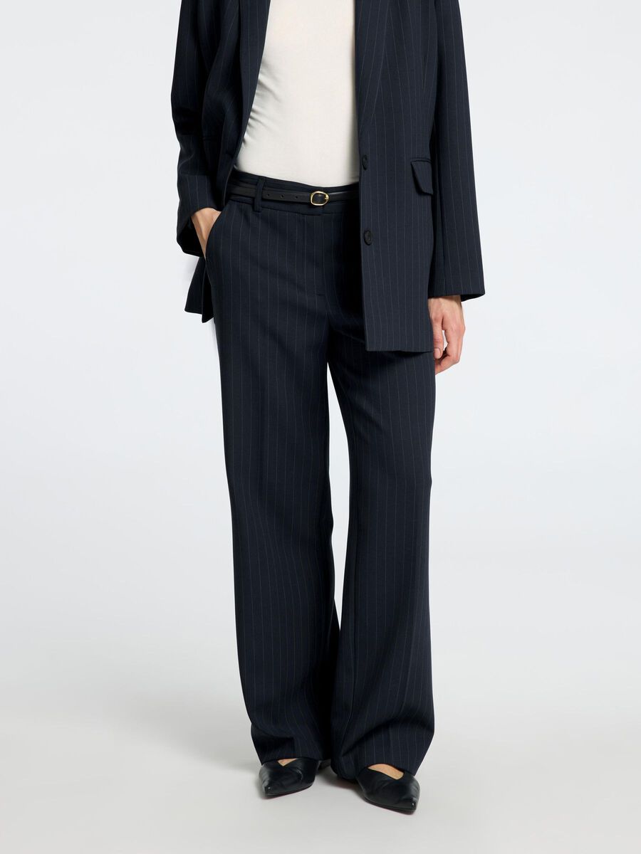 Wide pants pin stripe