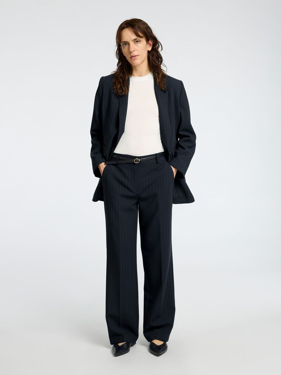 Wide pants pin stripe