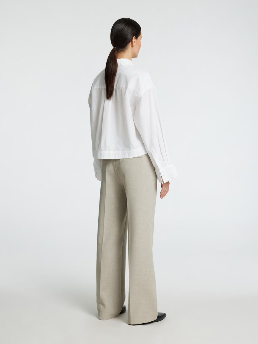 Cropped boxy shirt Bright white