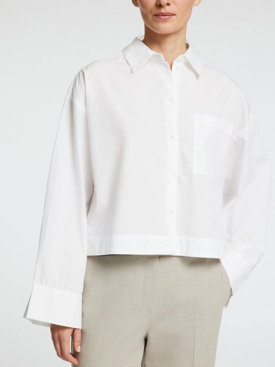 Cropped boxy shirt Bright white