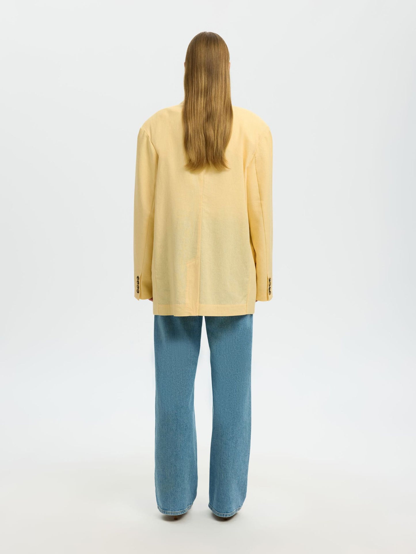 Rita oversized blazer Italian straw/ melange