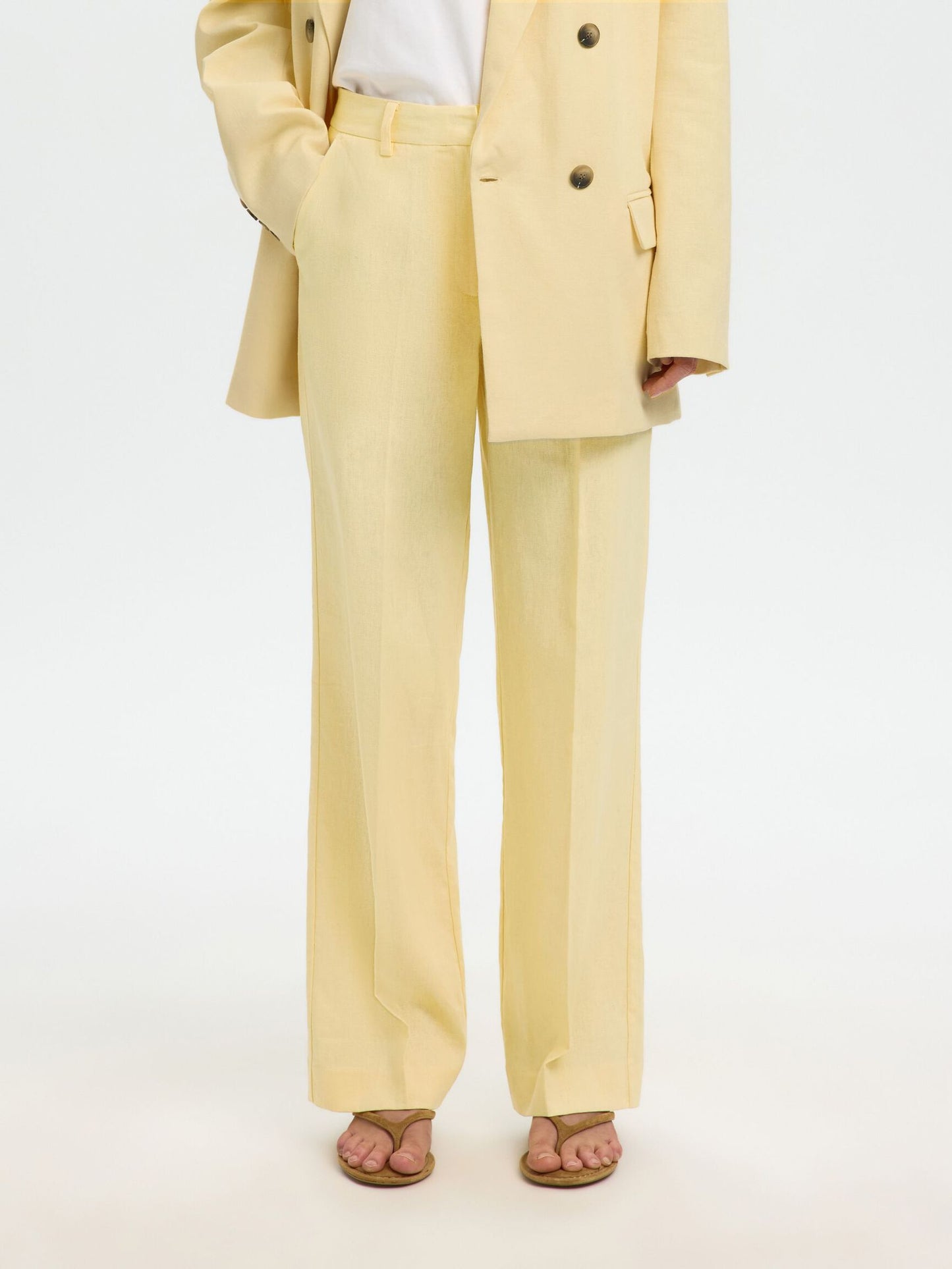 Rita paxa wide HW pants Italian straw