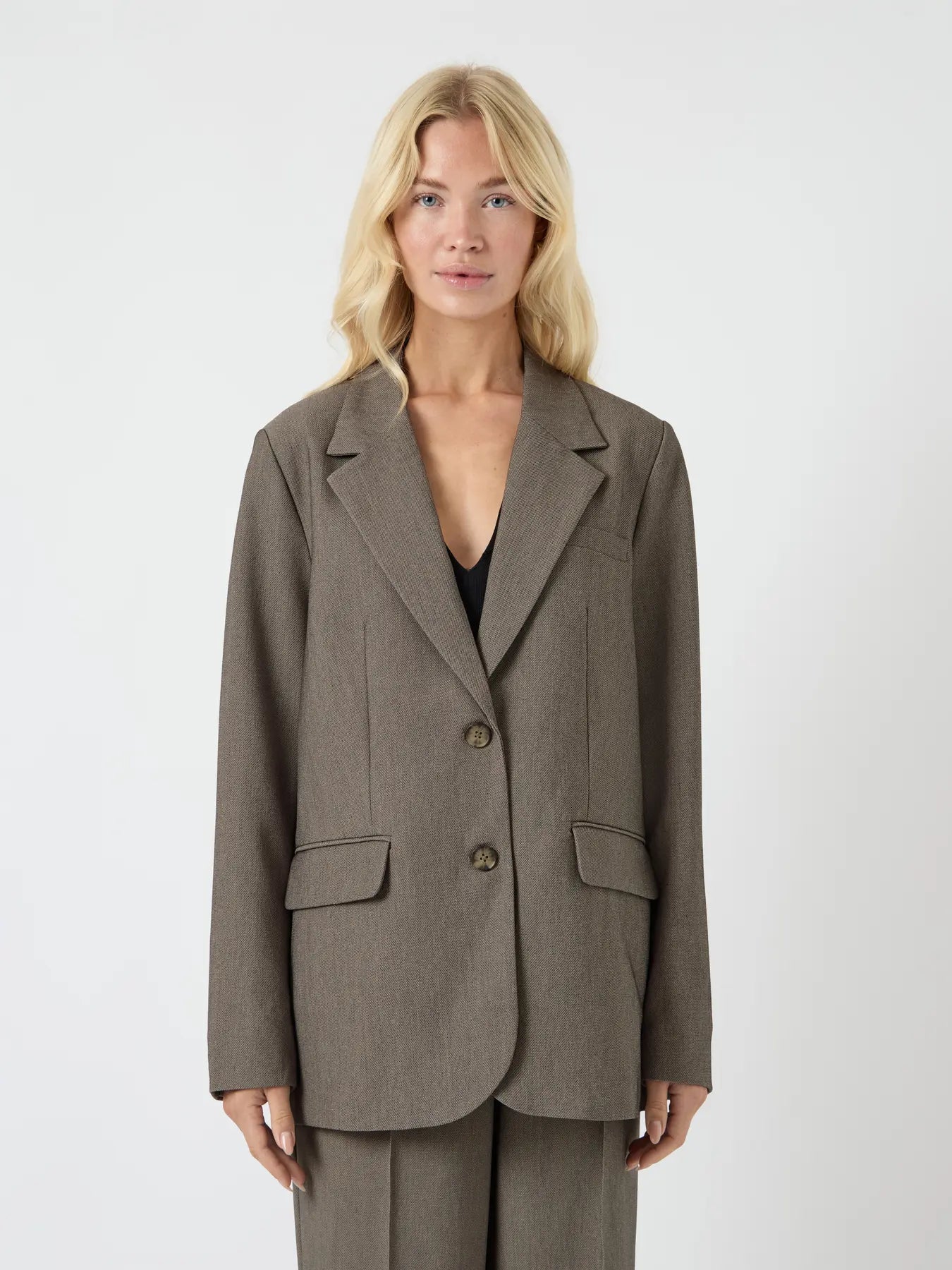 Reema LS blazer Grey melange