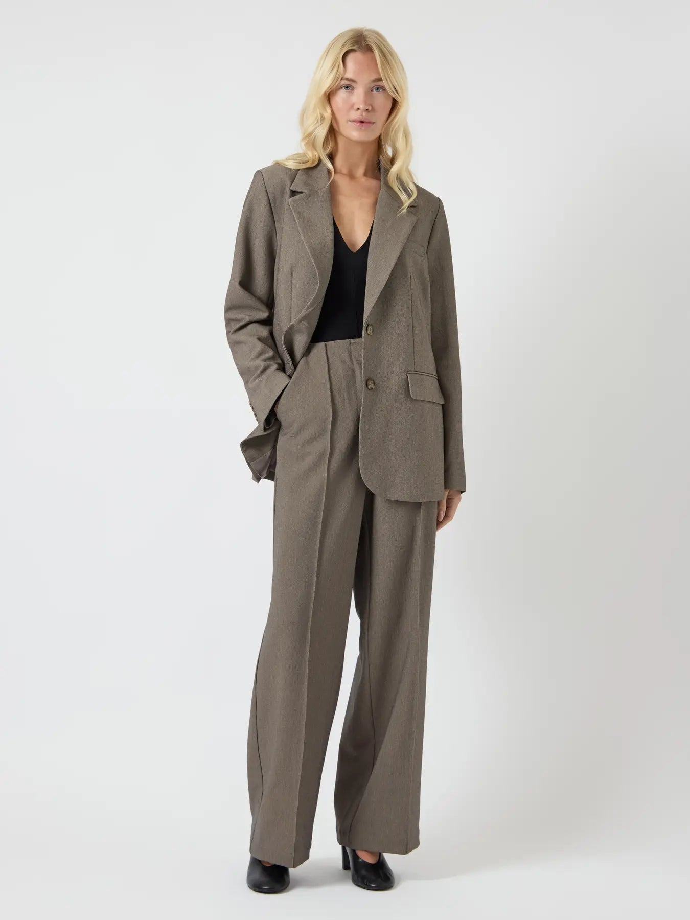 Reema LS blazer Grey melange