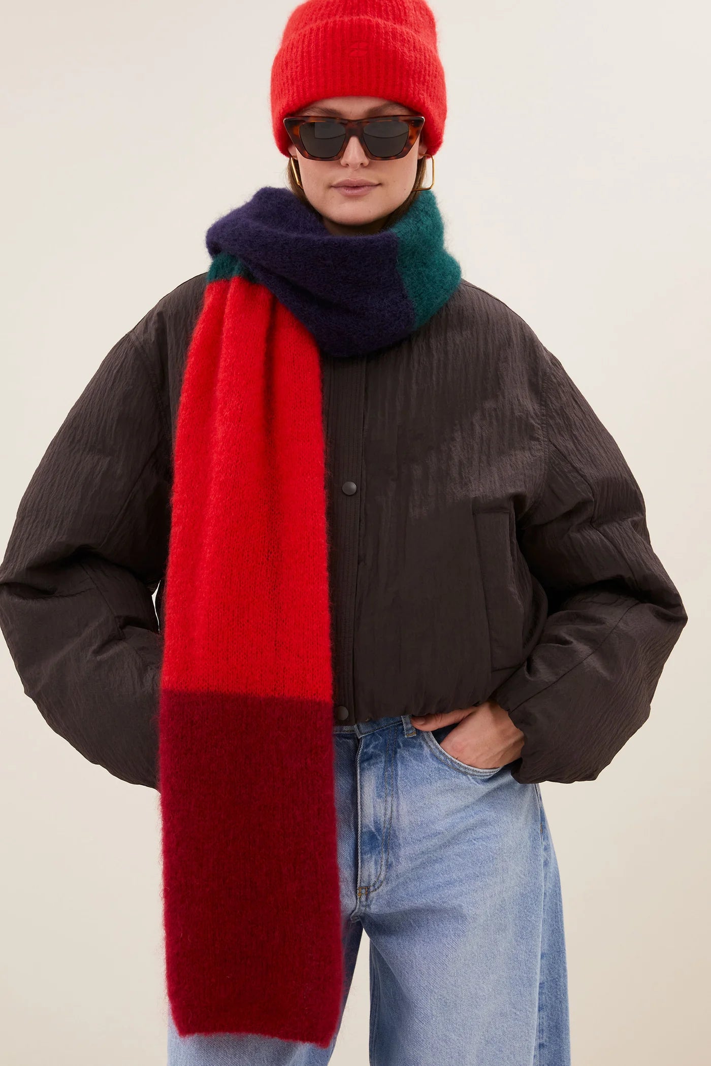 Leah striped scarf Multi