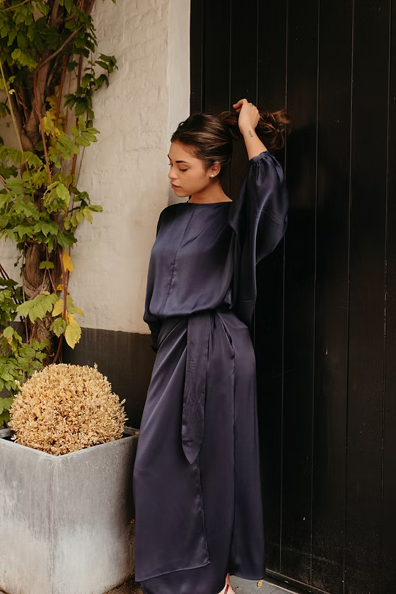 Skirt Joelle Satin Blue