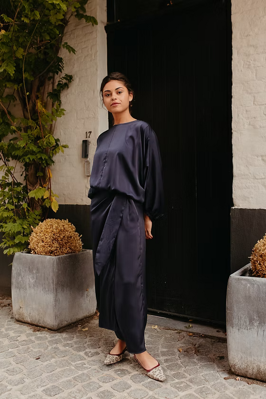 Skirt Joelle Satin Blue