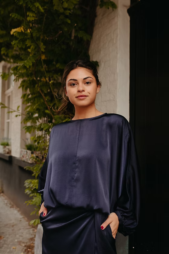 Skirt Joelle Satin Blue