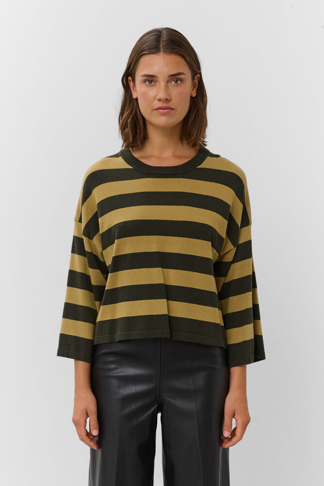Spina boxy pullover cropped Rosin and fennel