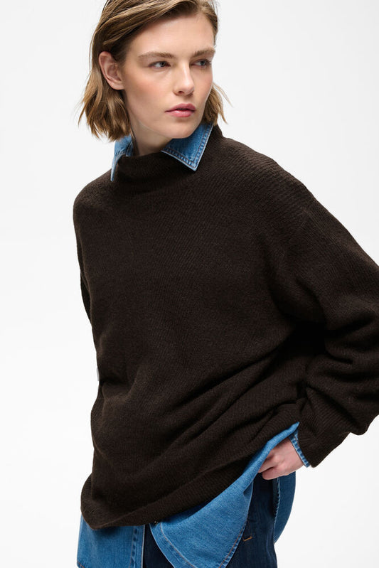 Guna highneck Chocolate brown