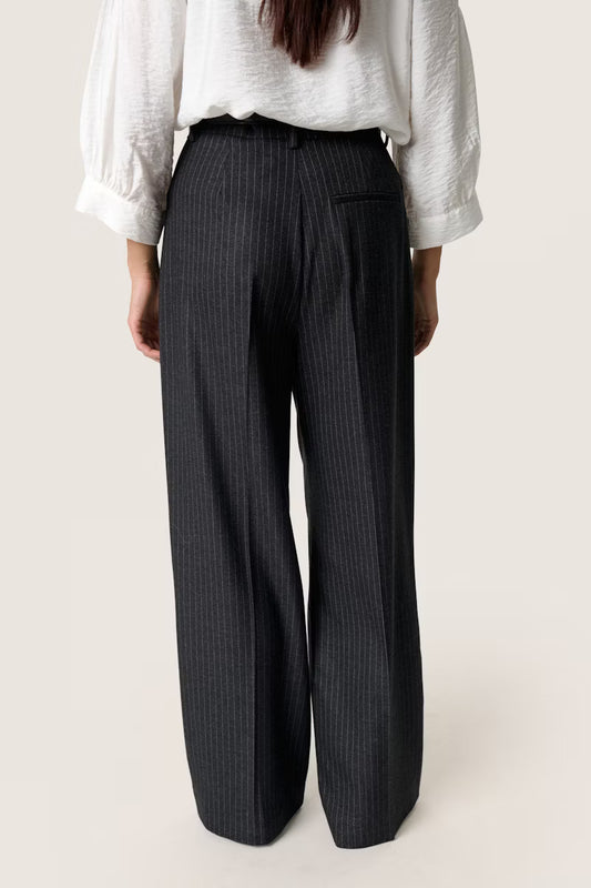 Malodi pants Grey melange pin stripe