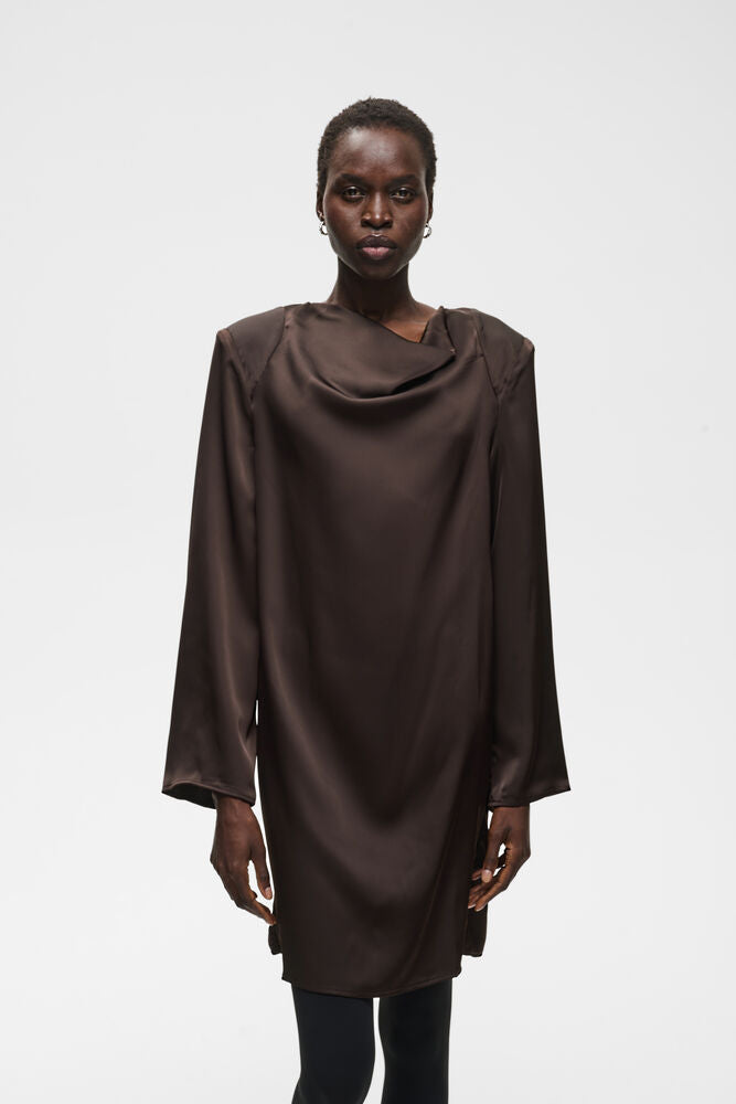 Olive short dress Chocolate brown