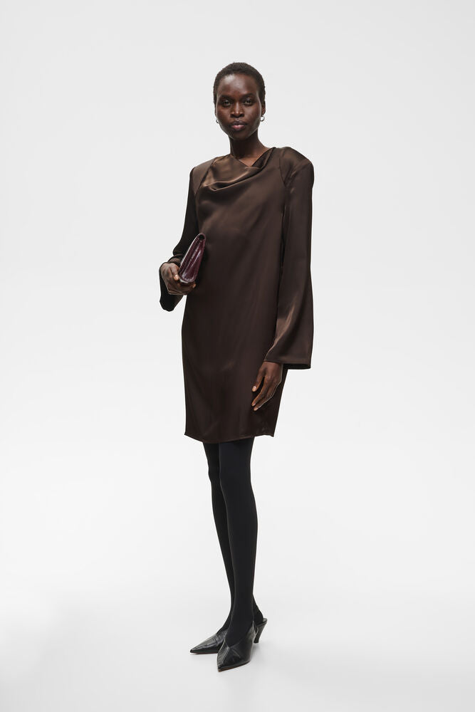 Olive short dress Chocolate brown