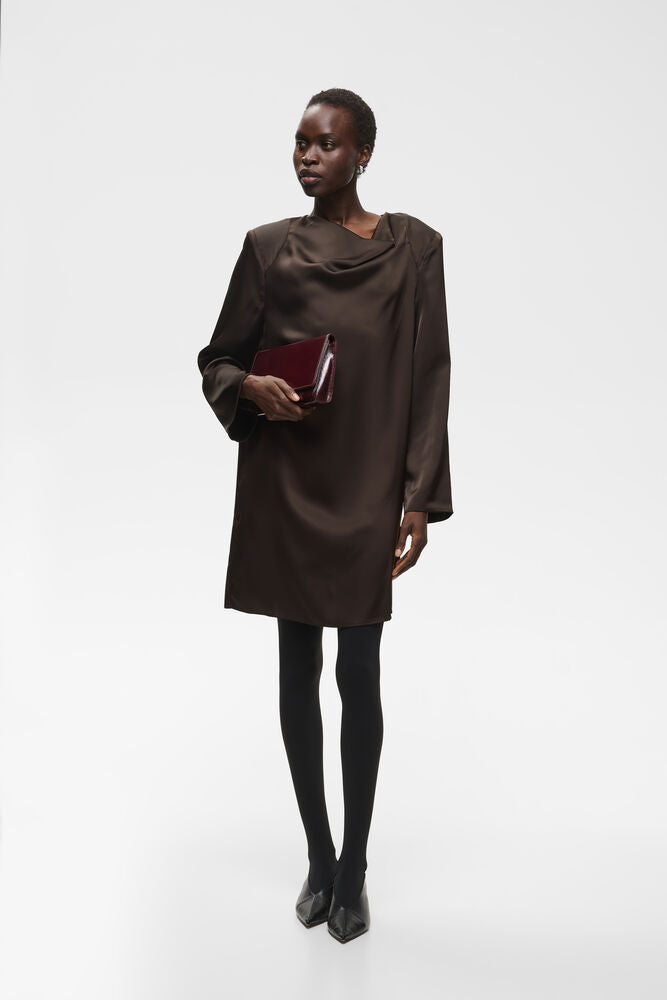 Olive short dress Chocolate brown