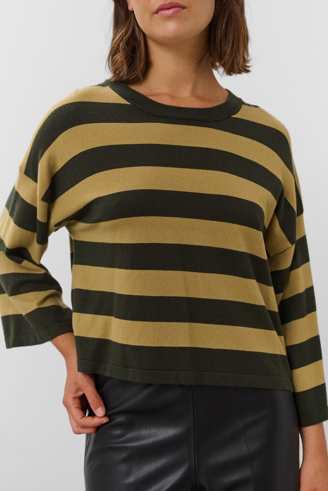 Spina boxy pullover cropped Rosin and fennel