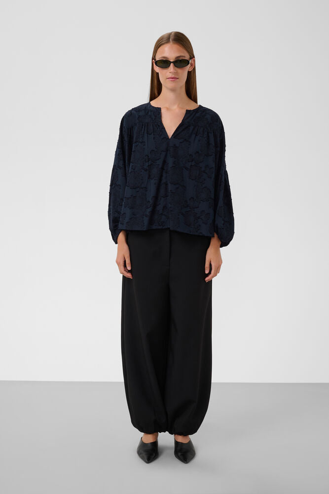 Aronia blouse gathered Night sky