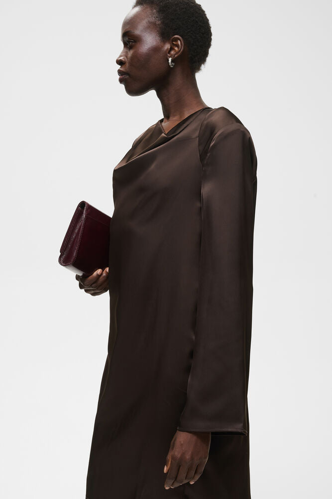Olive short dress Chocolate brown