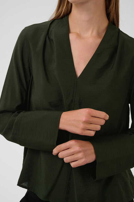 Leodora merapi V-neck blouse Rosin