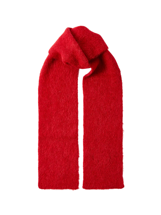 Fiona alpaca blend scarf Equestrian red