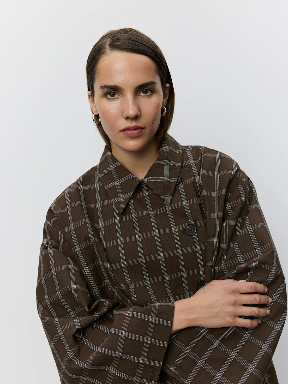 Agatha check jacket Brown Check