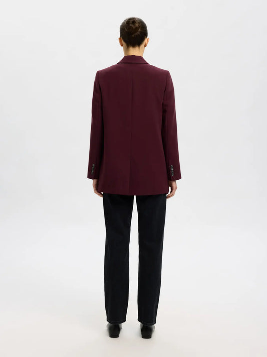 Rita LS relaxed blazer mel. Fig